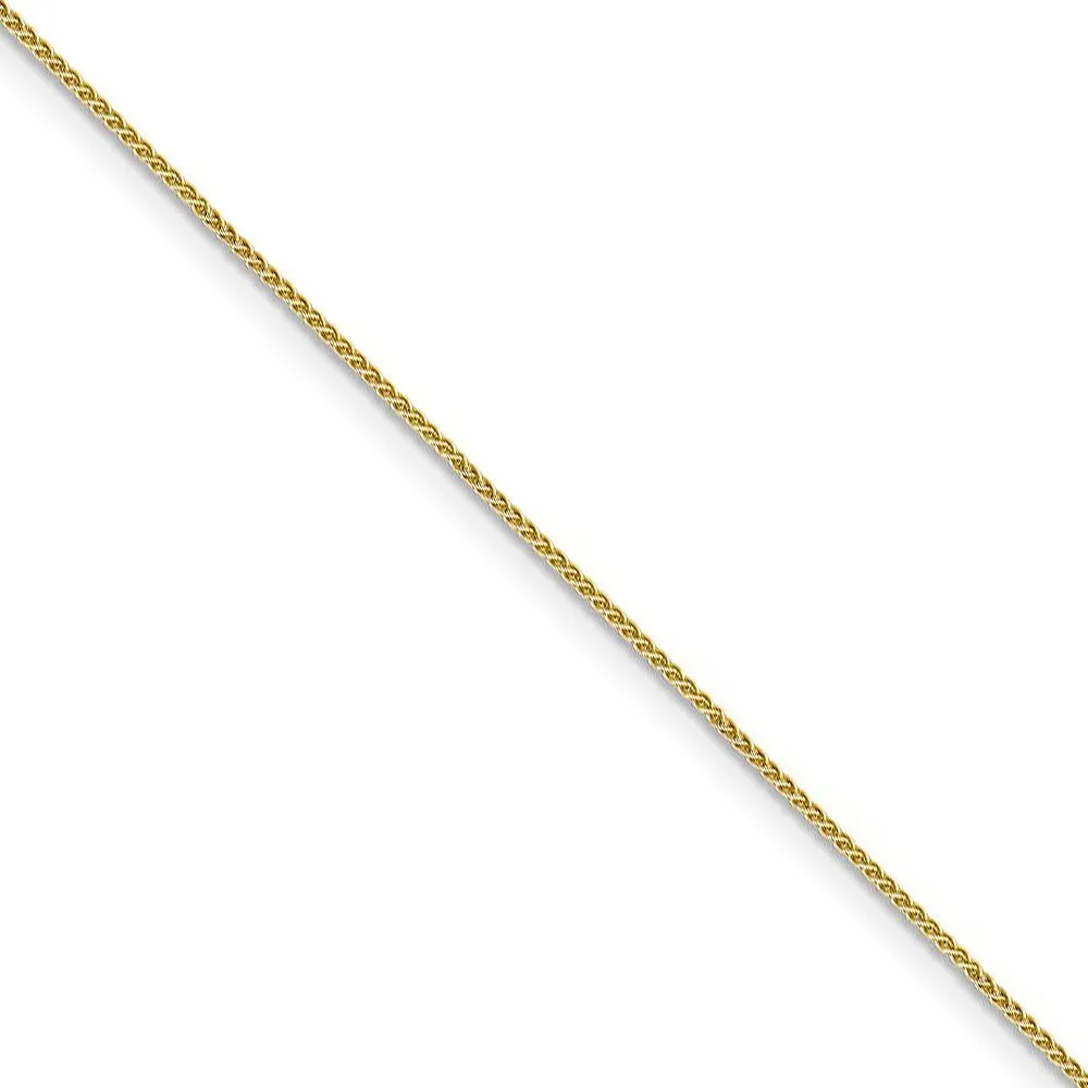 0.8mm 10k Yellow Gold Solid Spiga Chain Necklace