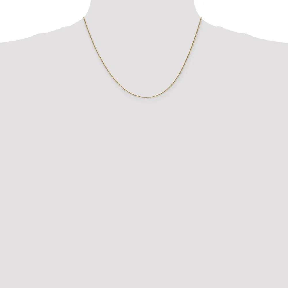 0.8mm 10k Yellow Gold Solid Spiga Chain Necklace