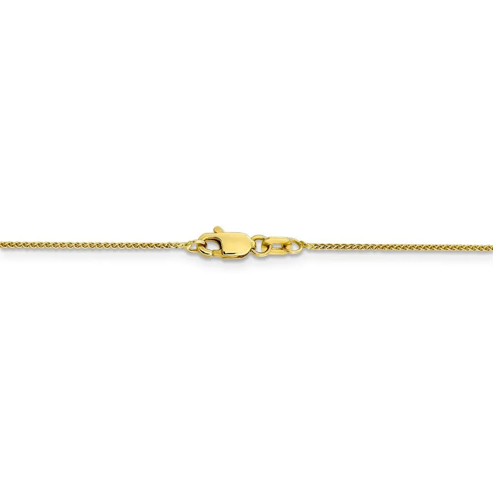 0.8mm 10k Yellow Gold Solid Spiga Chain Necklace