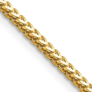 14k Yellow Gold Polished 2.00mm Franco Chain