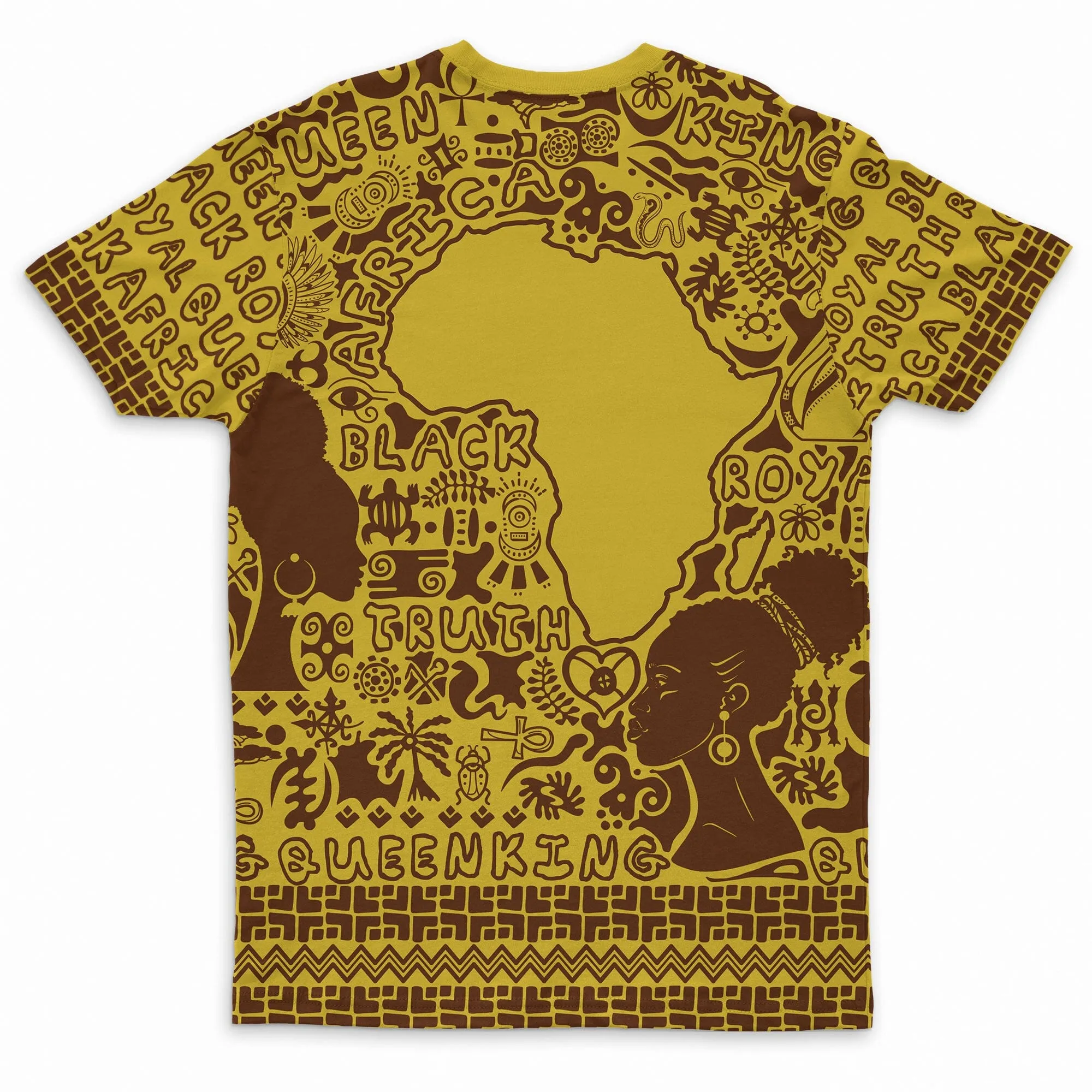 African Map Text Art T-Shirt