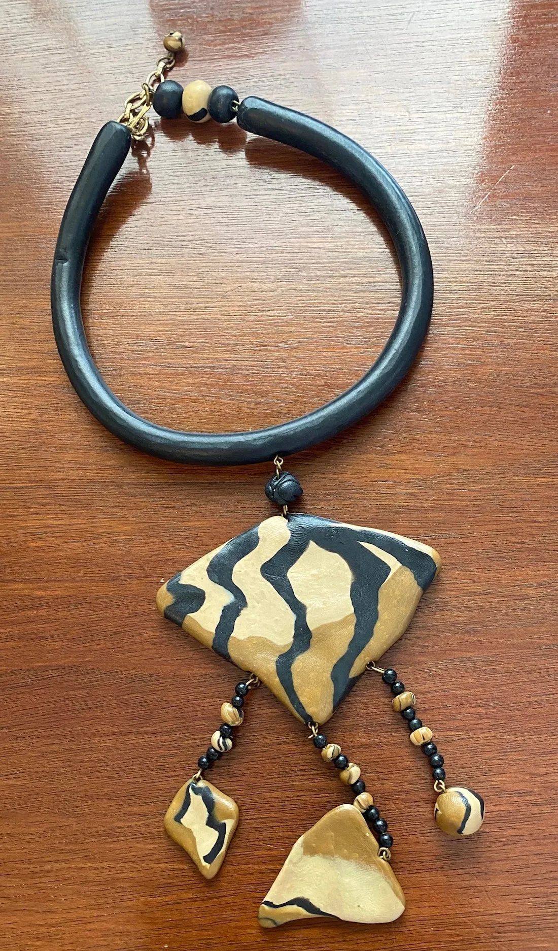 Animal Print Statement Collar Choker Necklace