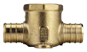 Apollo APXDET34 Pipe Tee, 3/4 in, Barb x FPT x Barb, Brass, 200 psi Pressure :EA: QUANTITY: 1