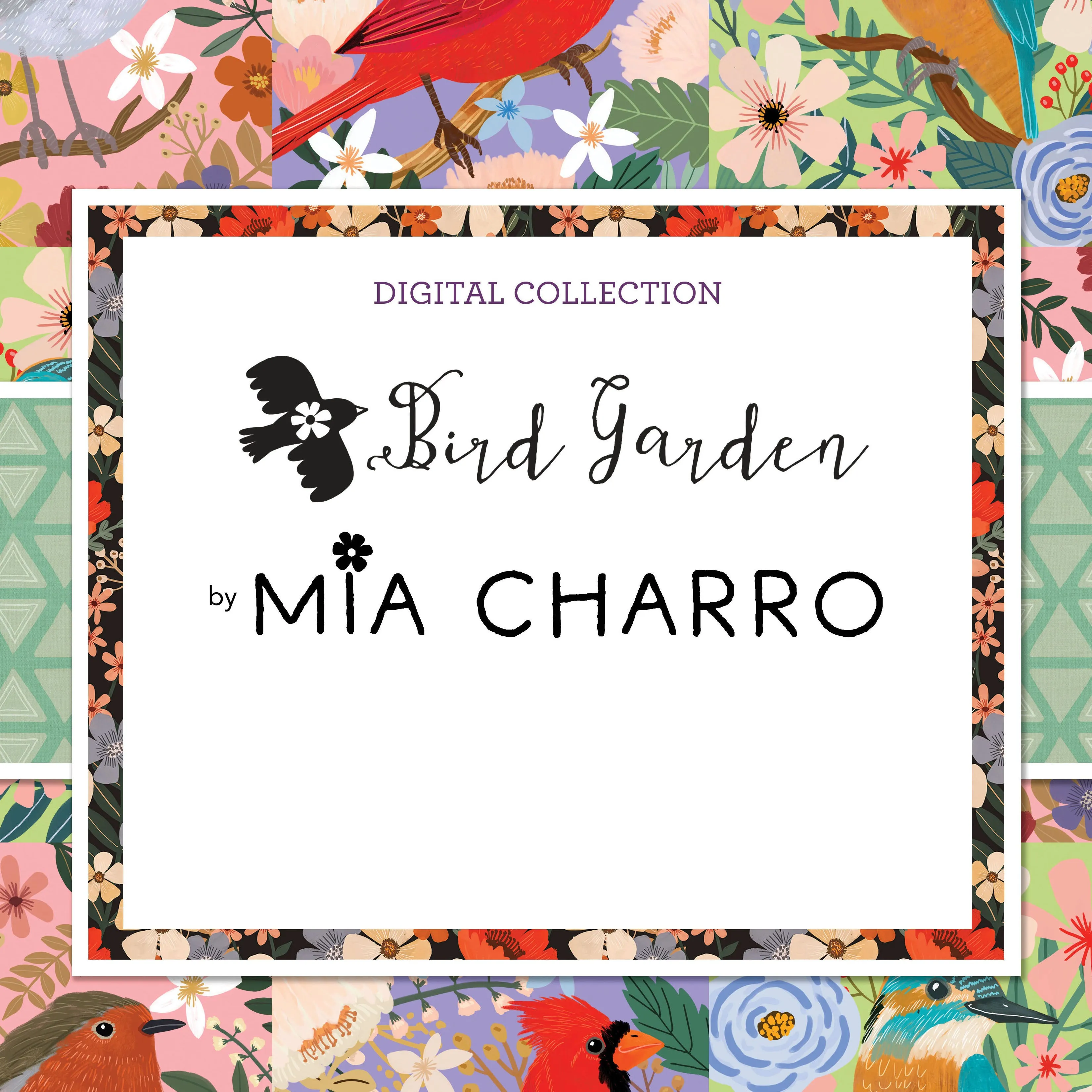 Bird Garden -Gathering Nest Rose by Mia Charro for Free Spirit