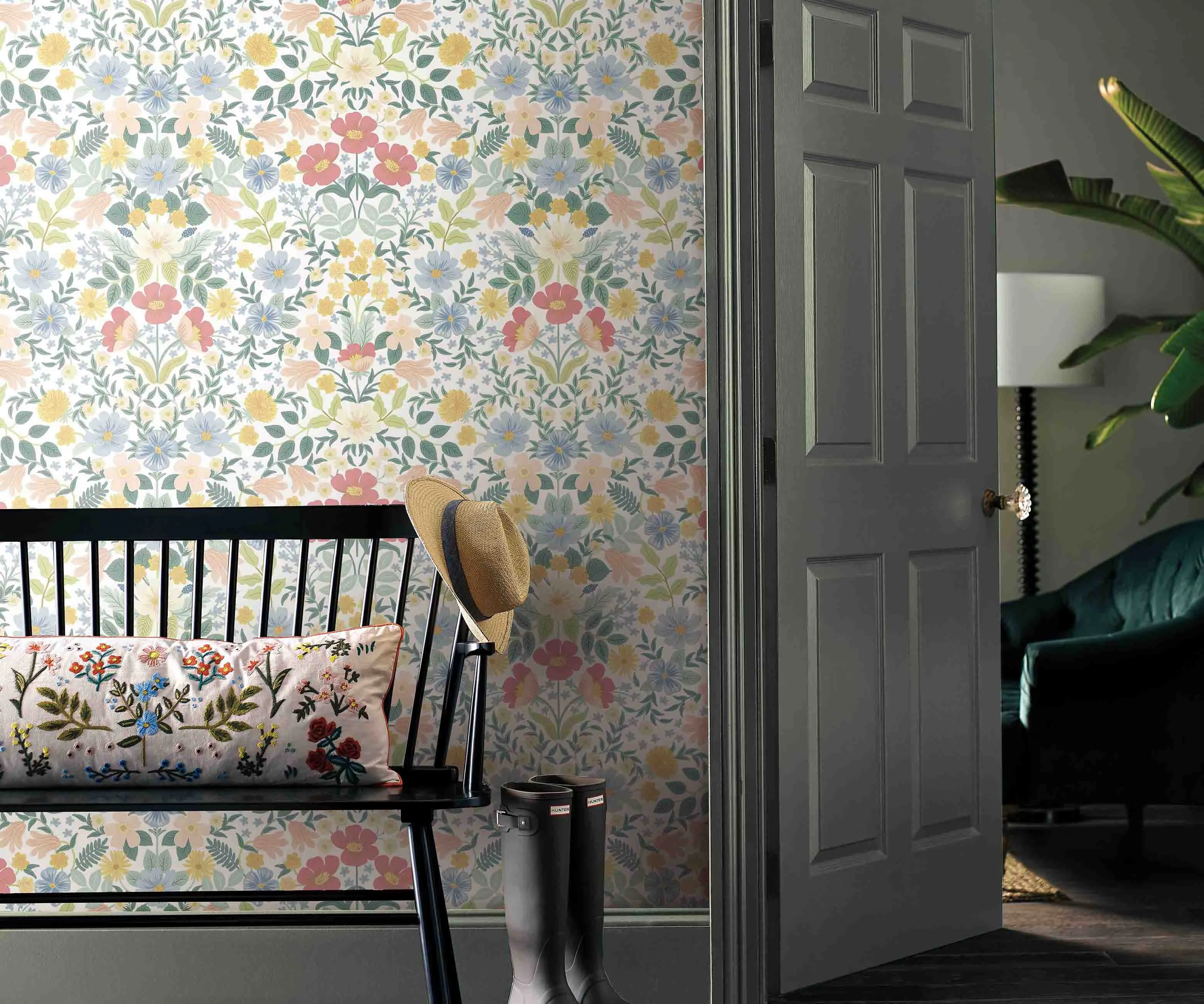 Bramble Garden Peel & Stick Wallpaper Sample - Pastel Multi