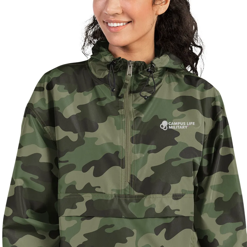 Campus Life Military Embroidered Champion Packable Jacket