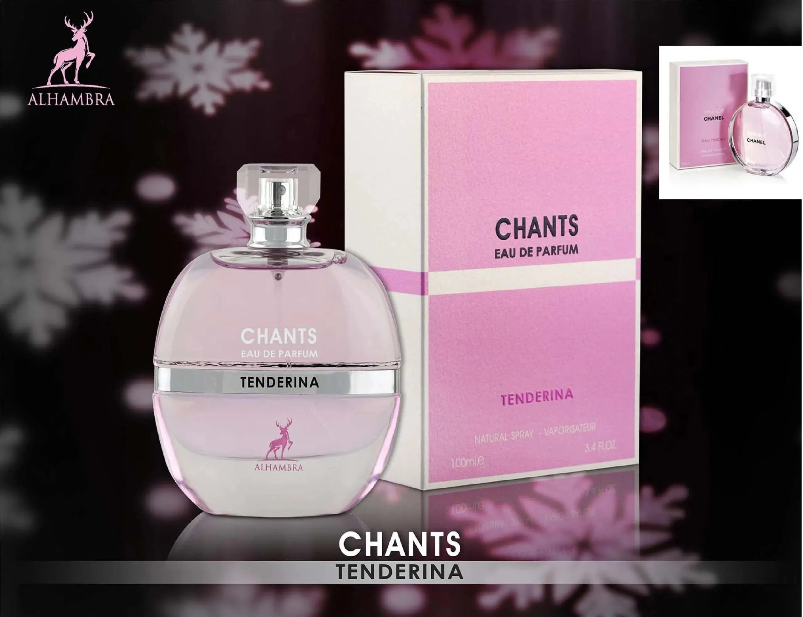 Chants Tenderina Eau De Parfum Spray For Women 3.4 oz