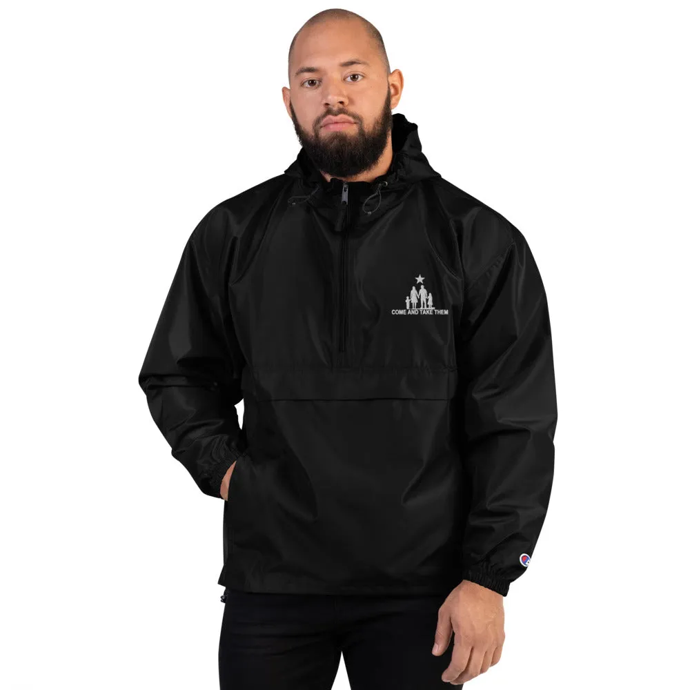 Come and Take them Anti-war Embroidered Champion Packable Jacket