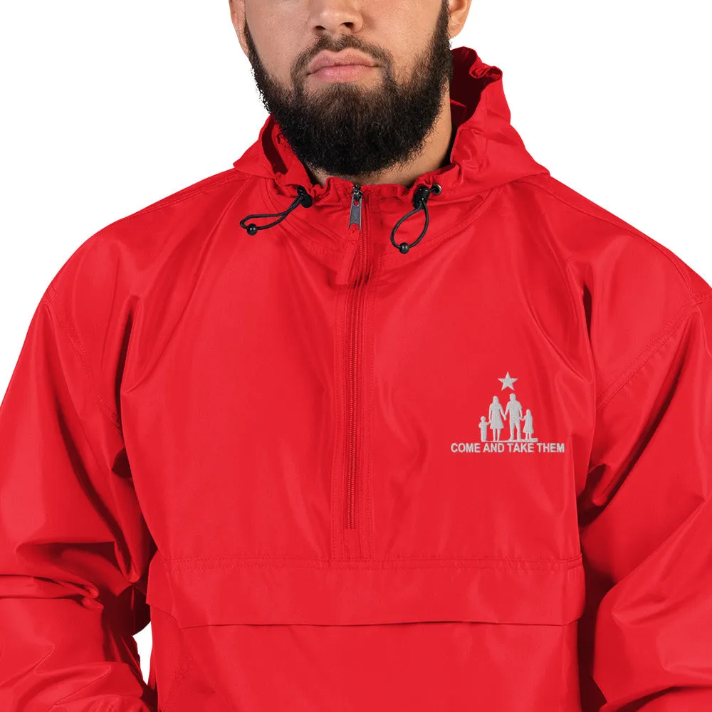 Come and Take them Anti-war Embroidered Champion Packable Jacket