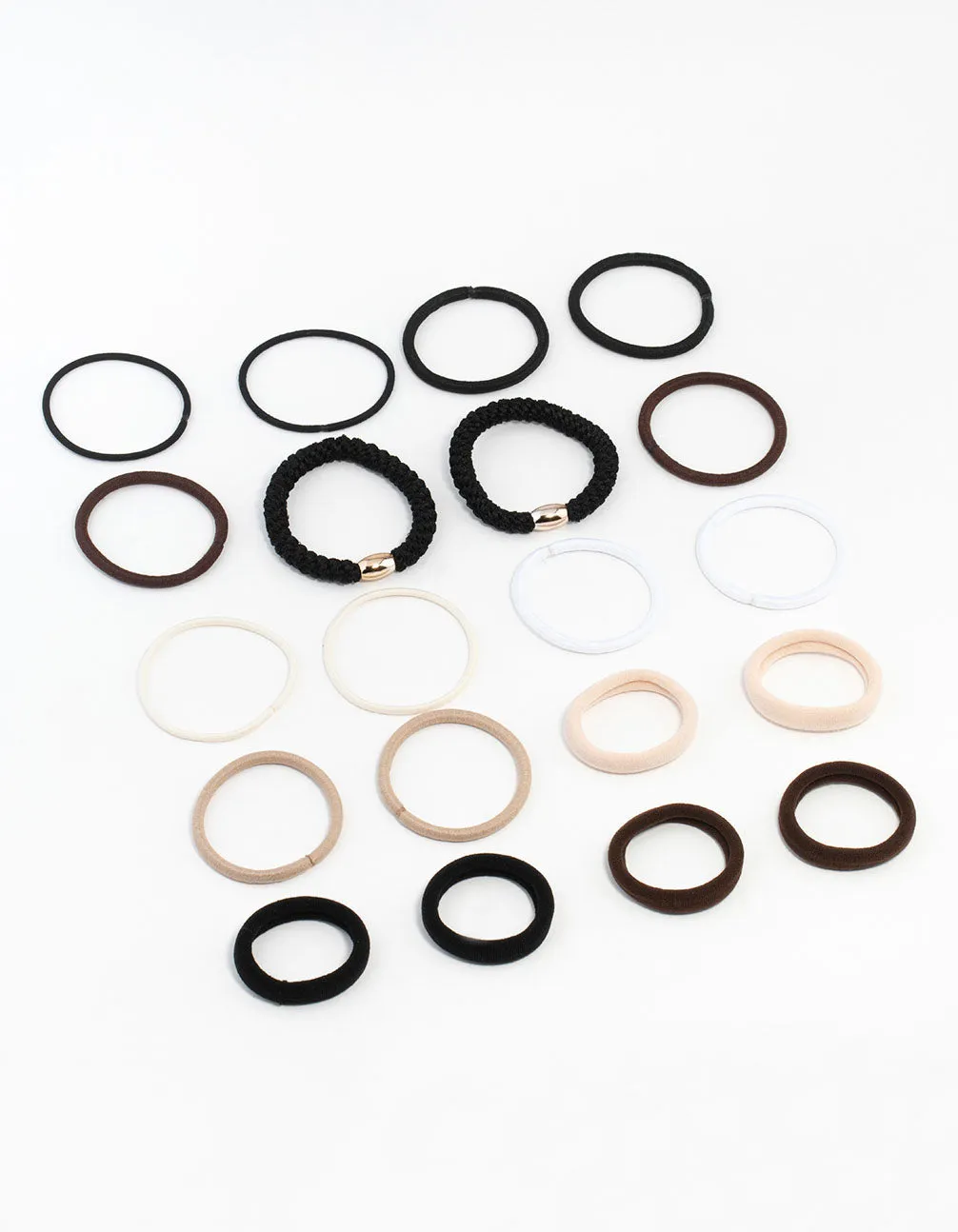 Core Black & Neutral Hair Ties 20-Pack