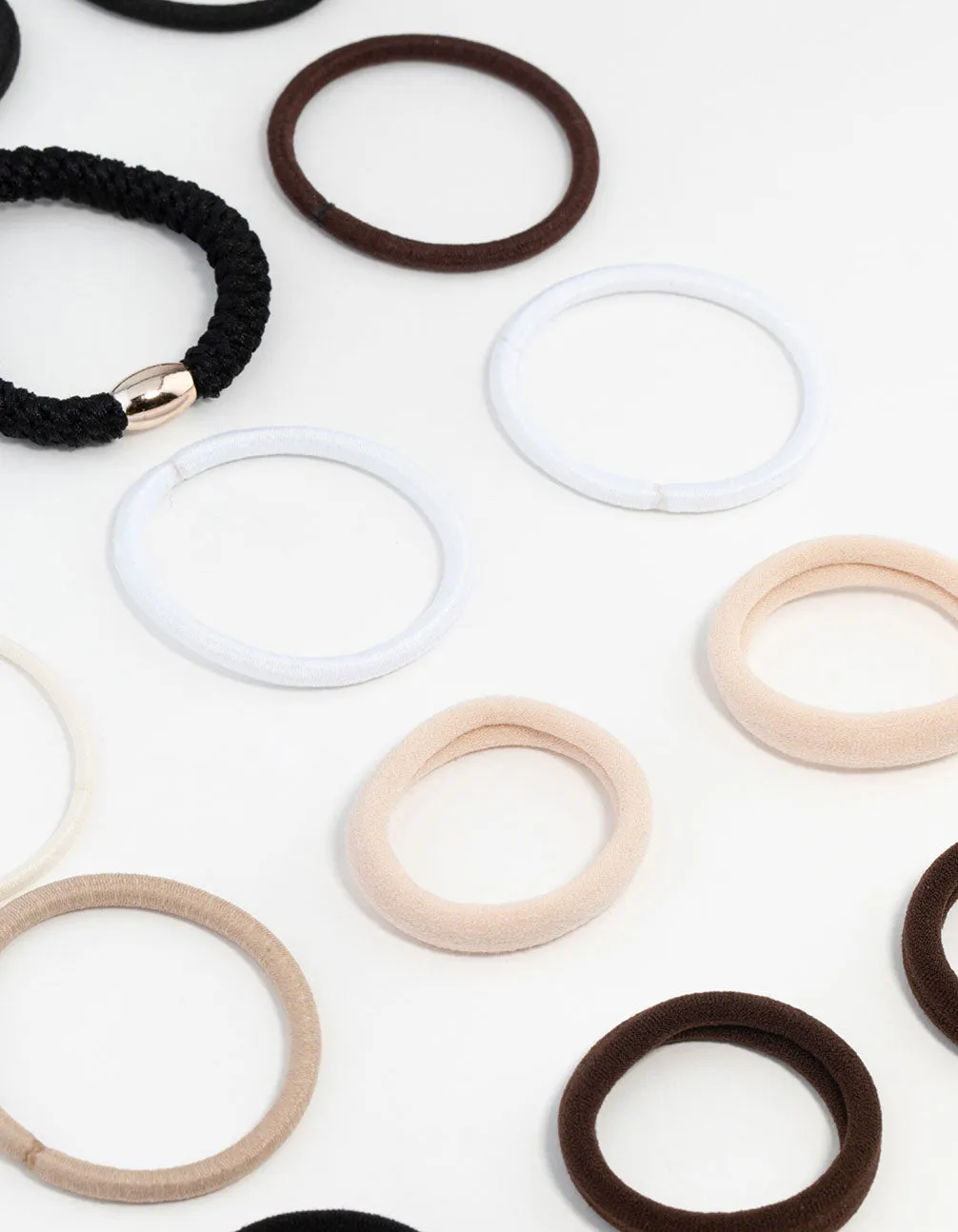 Core Black & Neutral Hair Ties 20-Pack