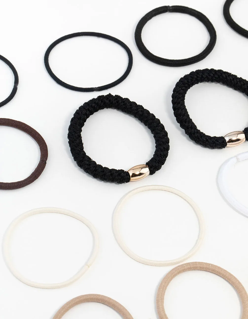 Core Black & Neutral Hair Ties 20-Pack