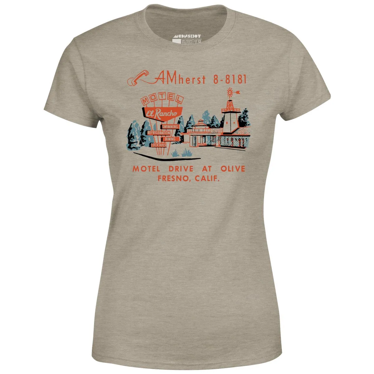 El Rancho Motel - Fresno, CA - Vintage Motel - Women's T-Shirt