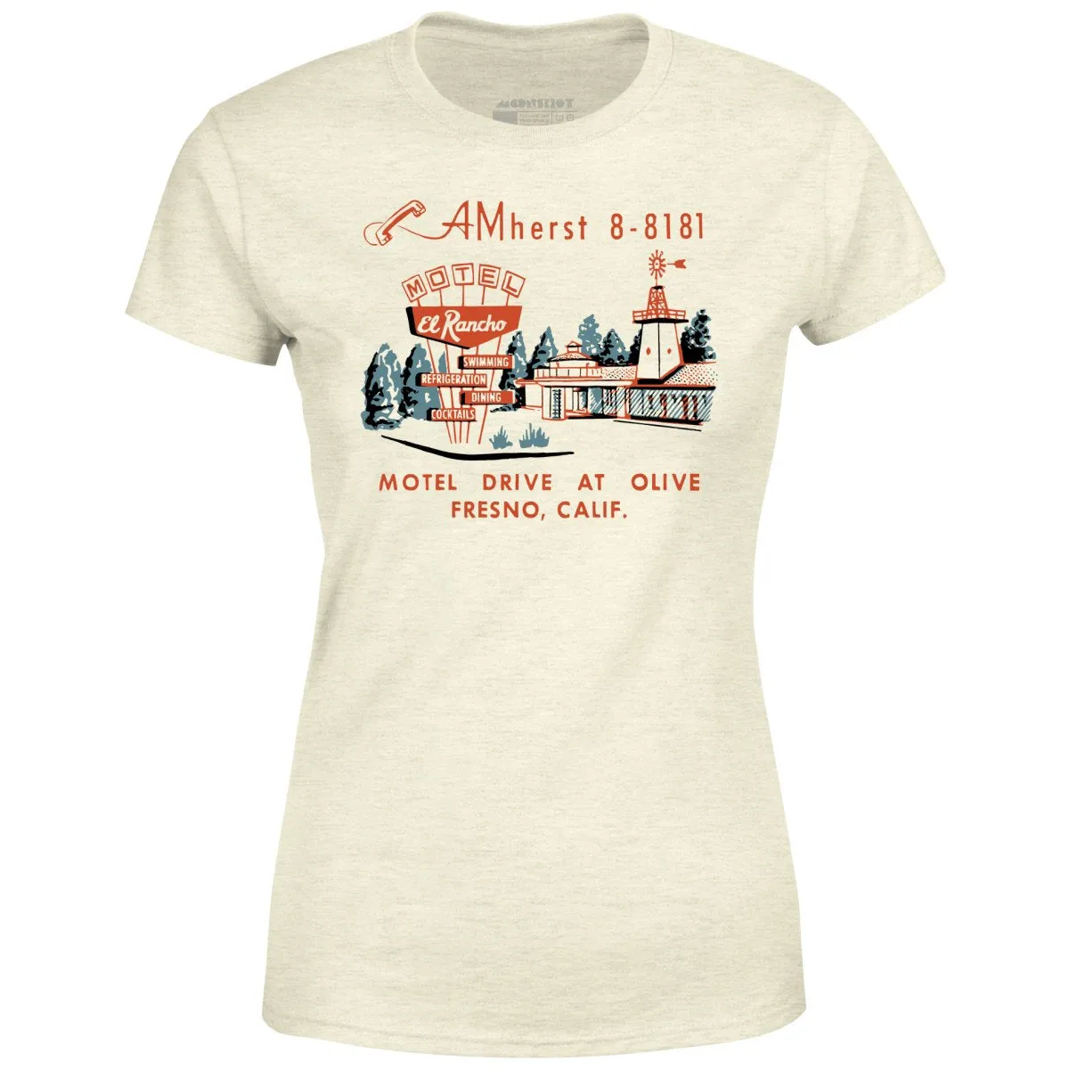 El Rancho Motel - Fresno, CA - Vintage Motel - Women's T-Shirt