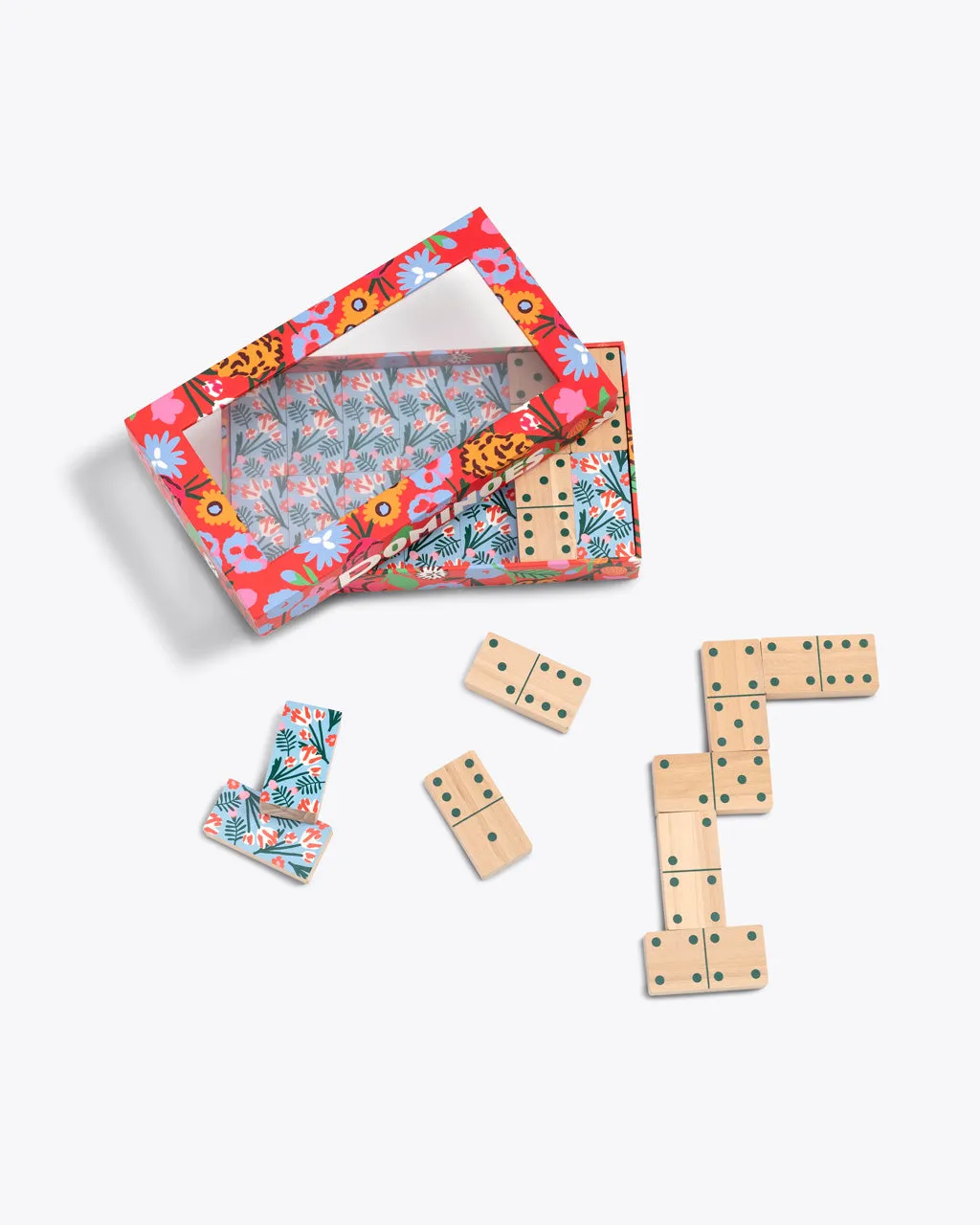 Floral Dominoes Game Set