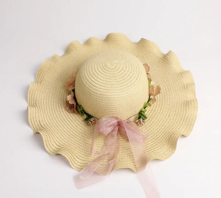 Foldable Wide Brim Straw Beach Hat | Beach Cap | Sun Hat | UV Protection