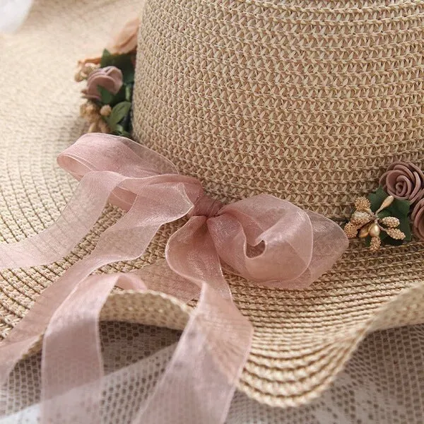 Foldable Wide Brim Straw Beach Hat | Beach Cap | Sun Hat | UV Protection