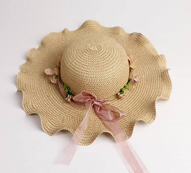 Foldable Wide Brim Straw Beach Hat | Beach Cap | Sun Hat | UV Protection