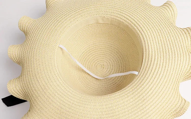 Foldable Wide Brim Straw Beach Hat | Beach Cap | Sun Hat | UV Protection