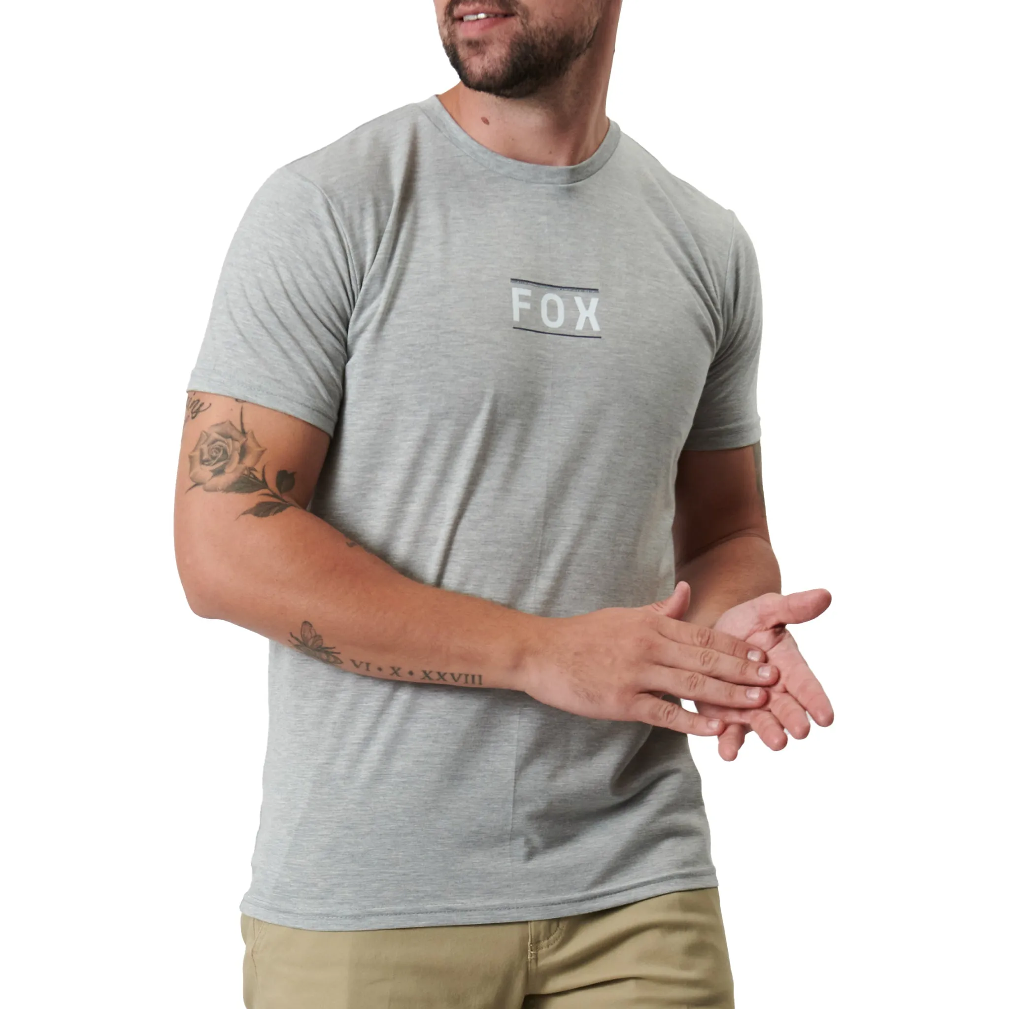 Fox Power Spec SS Tee (Heather Dirt Grey)