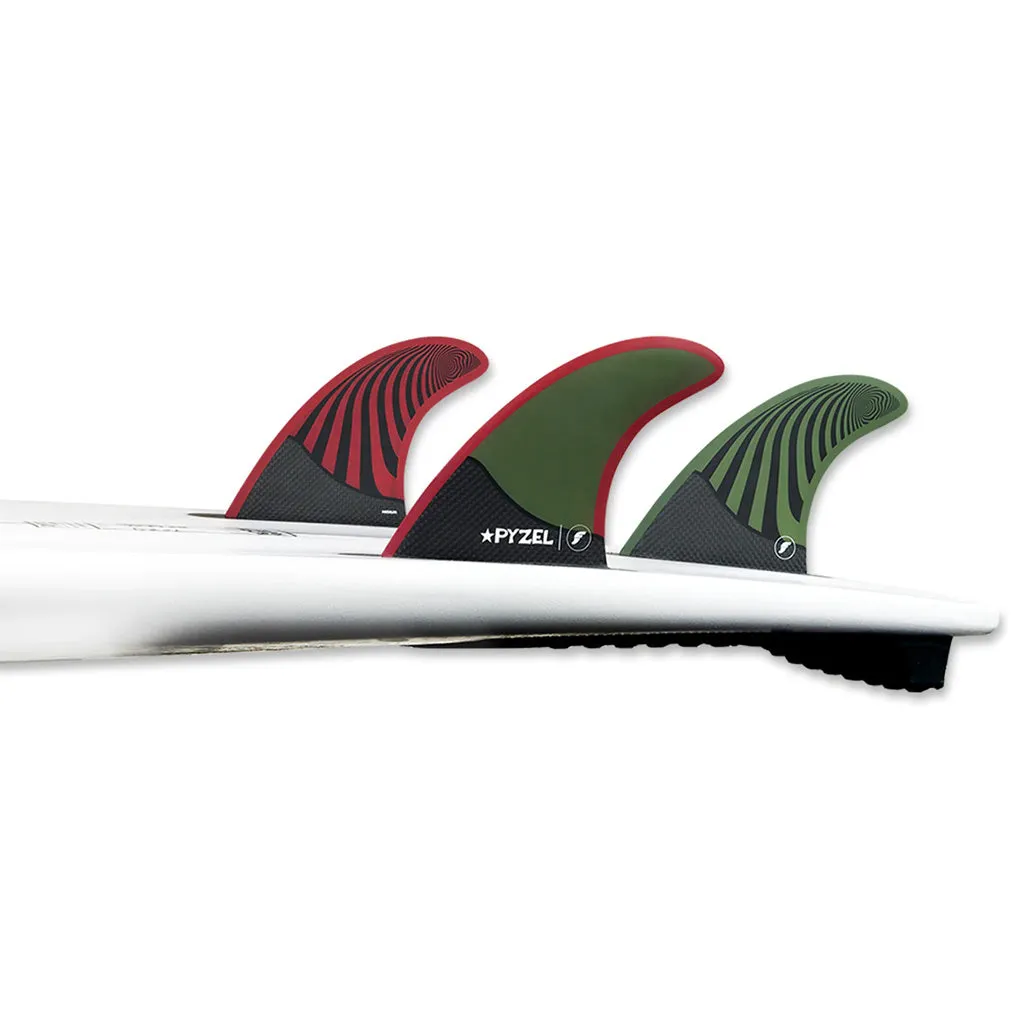 Futures Fins - Pyzel Medium Thruster - Green/Red