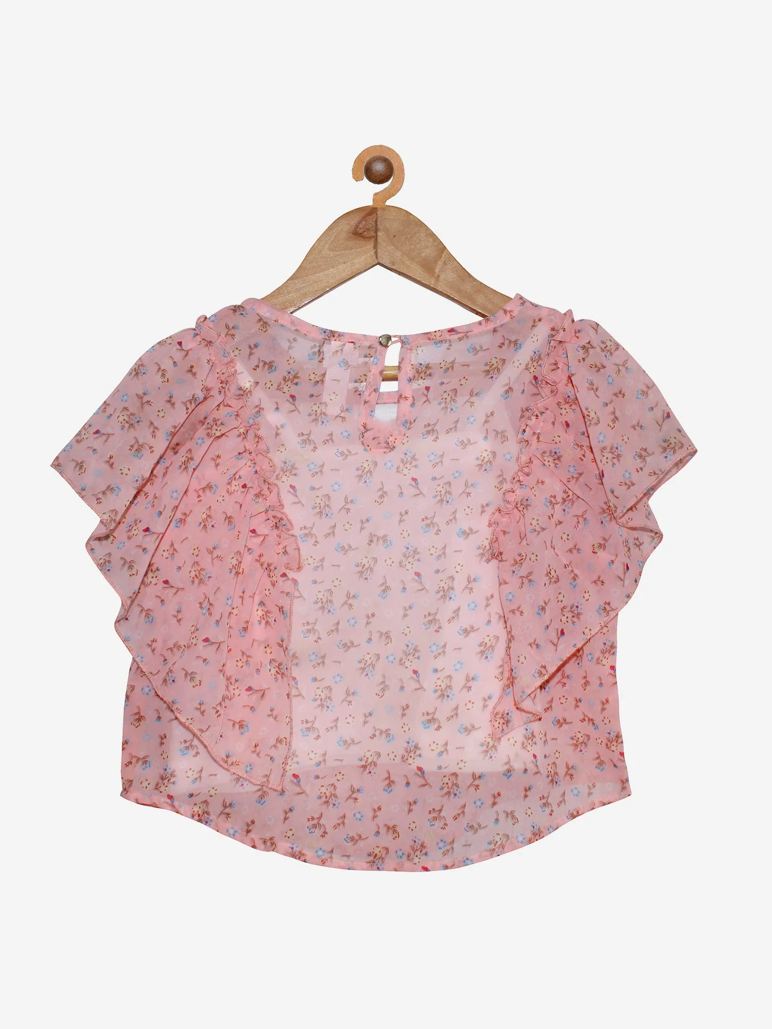 Girls Frill Shoulder Top