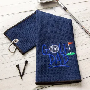 Golf Dad Novelty Tri Fold Towel