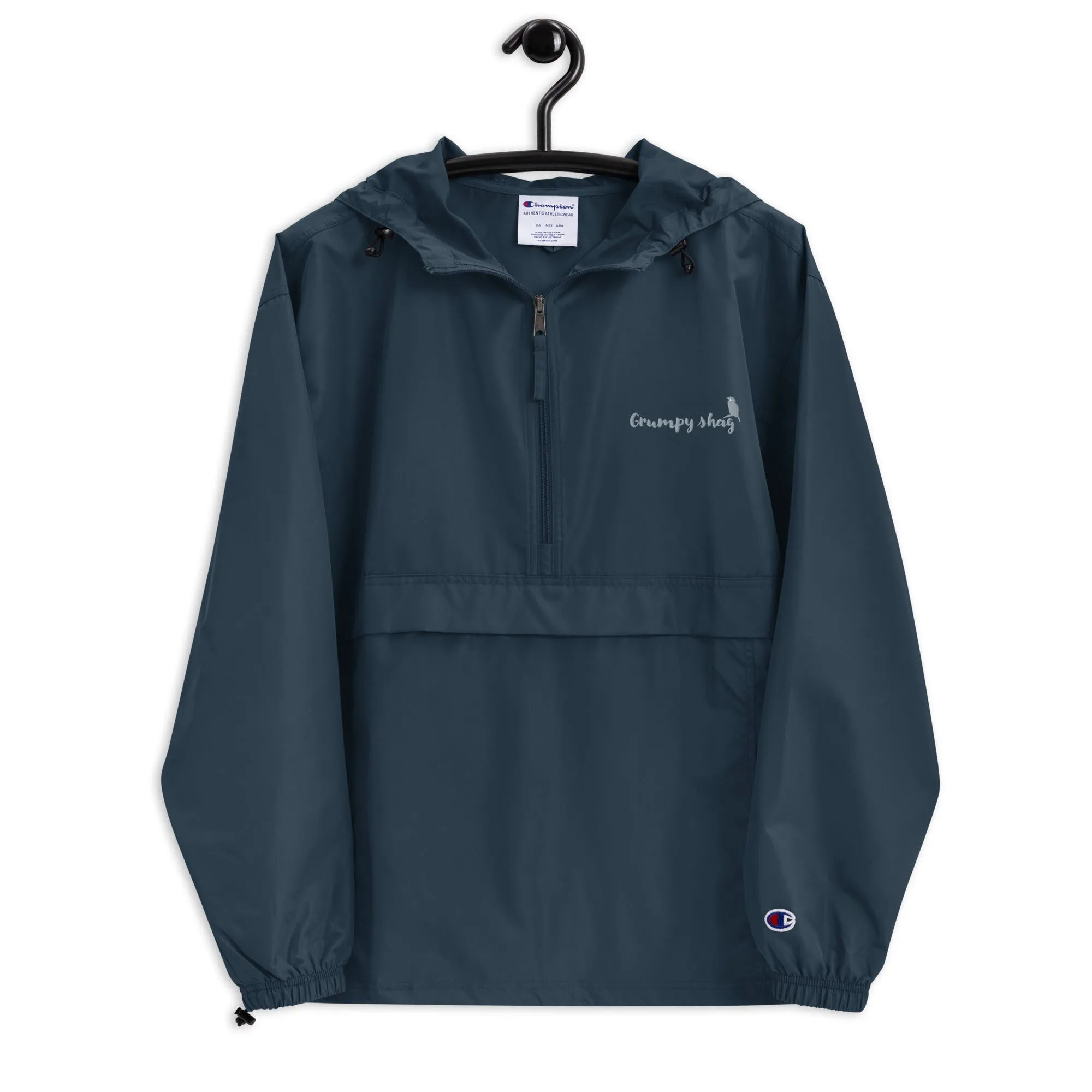 Grumpy shag Embroidered Champion Packable Jacket