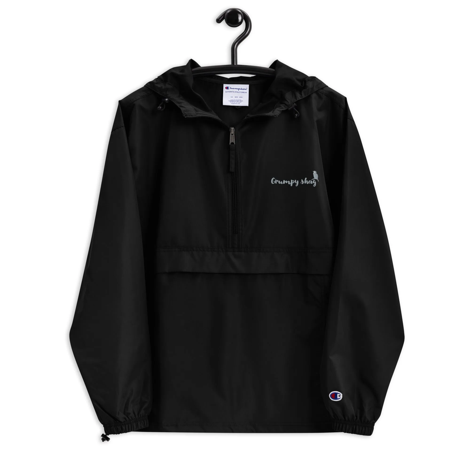 Grumpy shag Embroidered Champion Packable Jacket