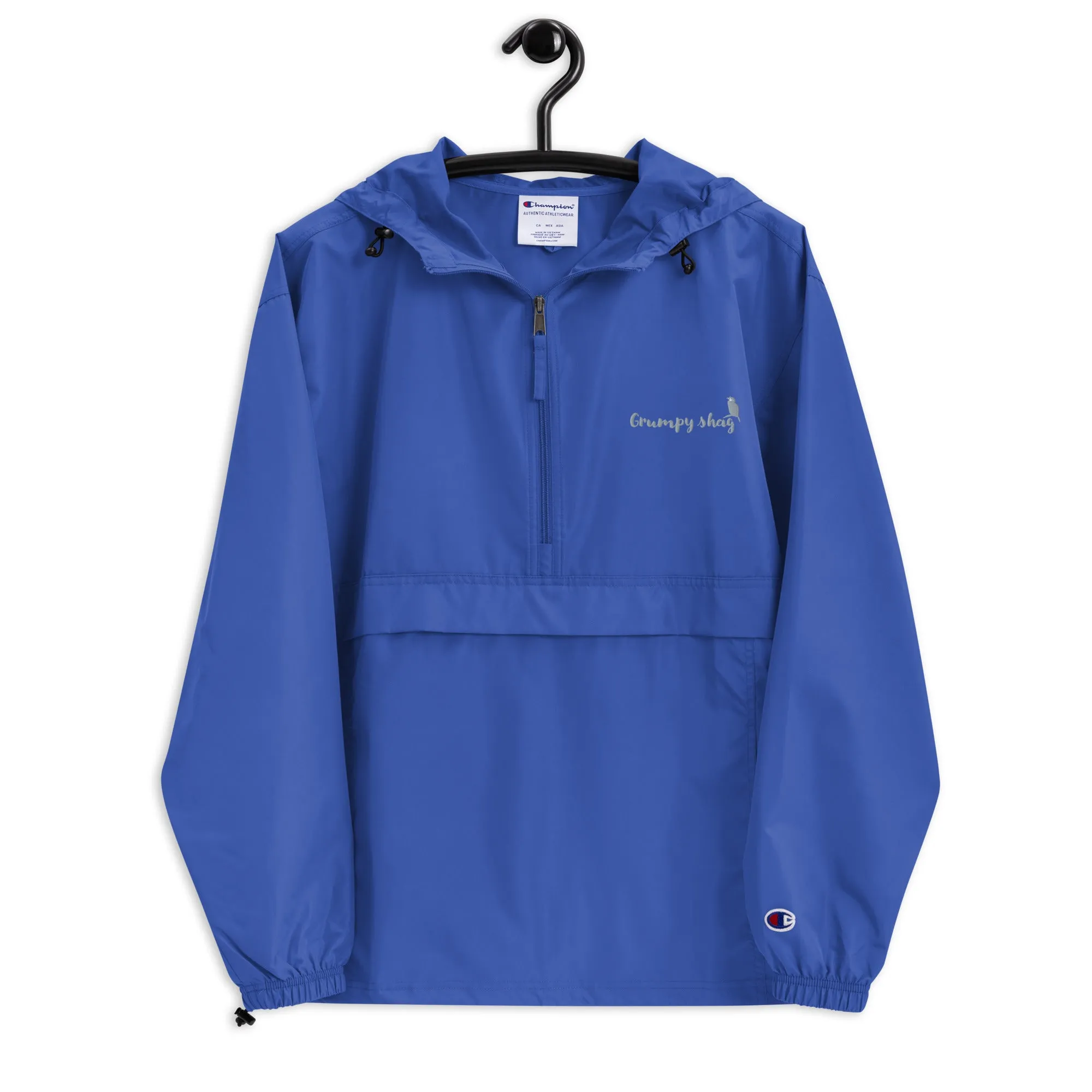 Grumpy shag Embroidered Champion Packable Jacket