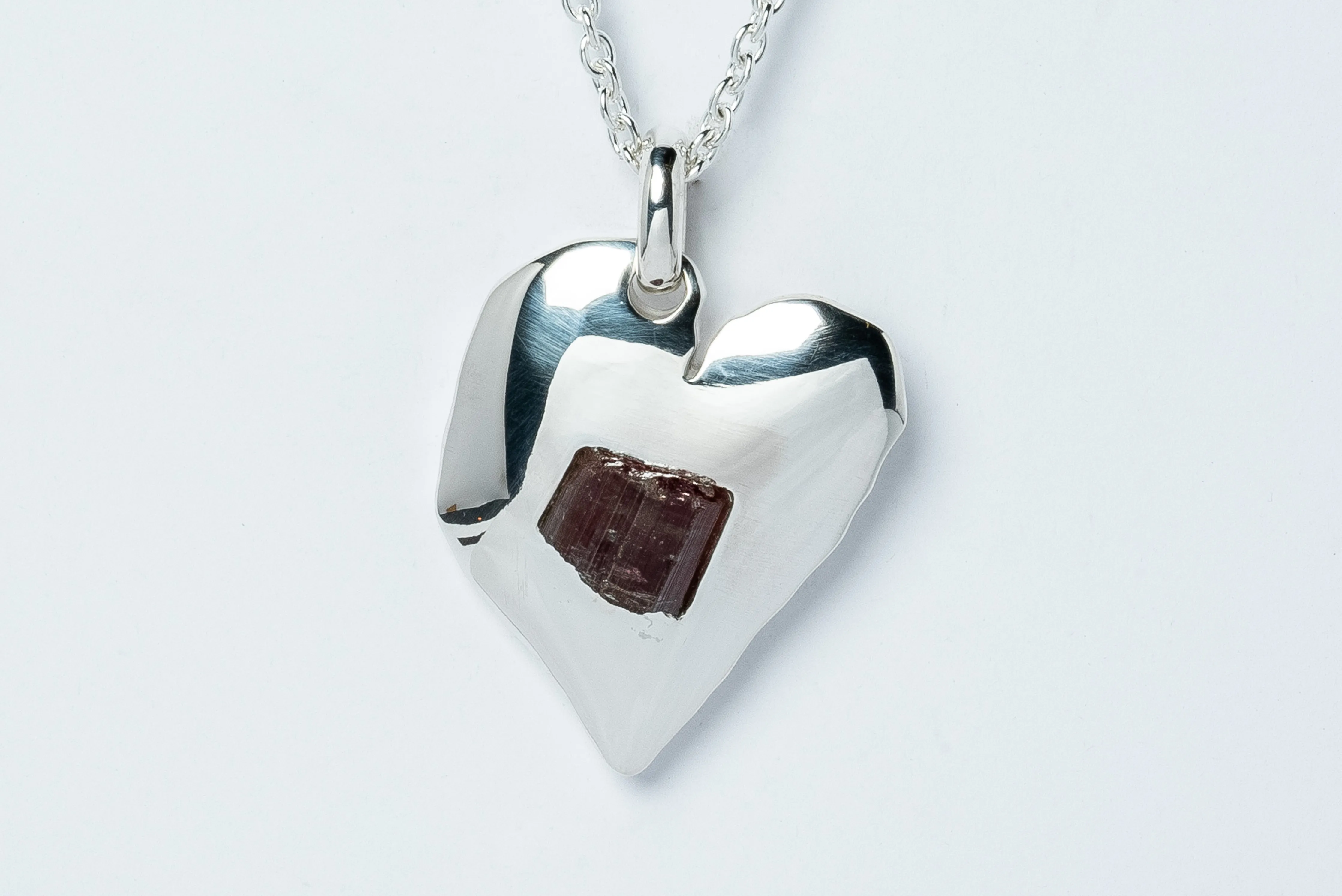 Jazz's Solid Heart Necklace (Little, Rubellite, PA RBL)