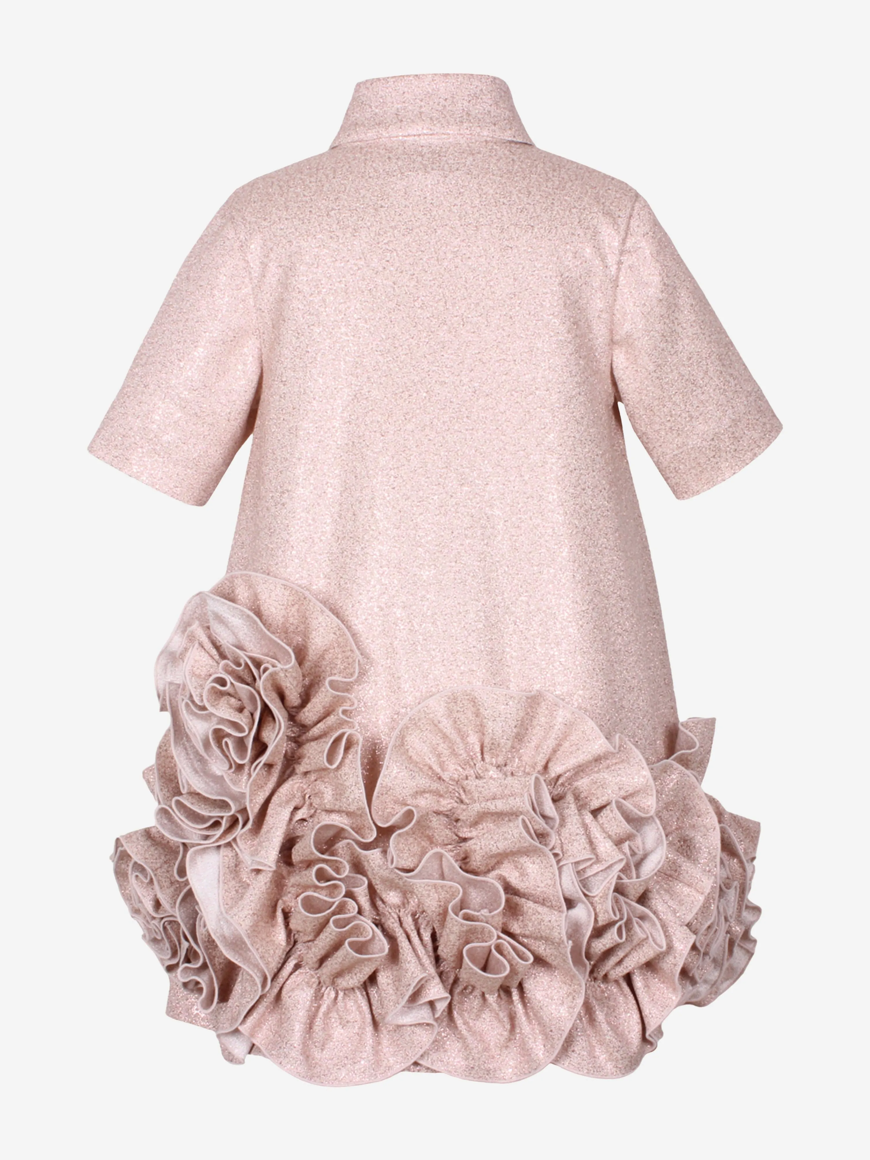 Jessie And James Girls Dream On Frilly Flower Dress in Pink