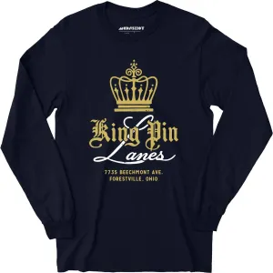 King Pin Lanes - Forestville, OH - Vintage Bowling Alley - Long Sleeve T-Shirt