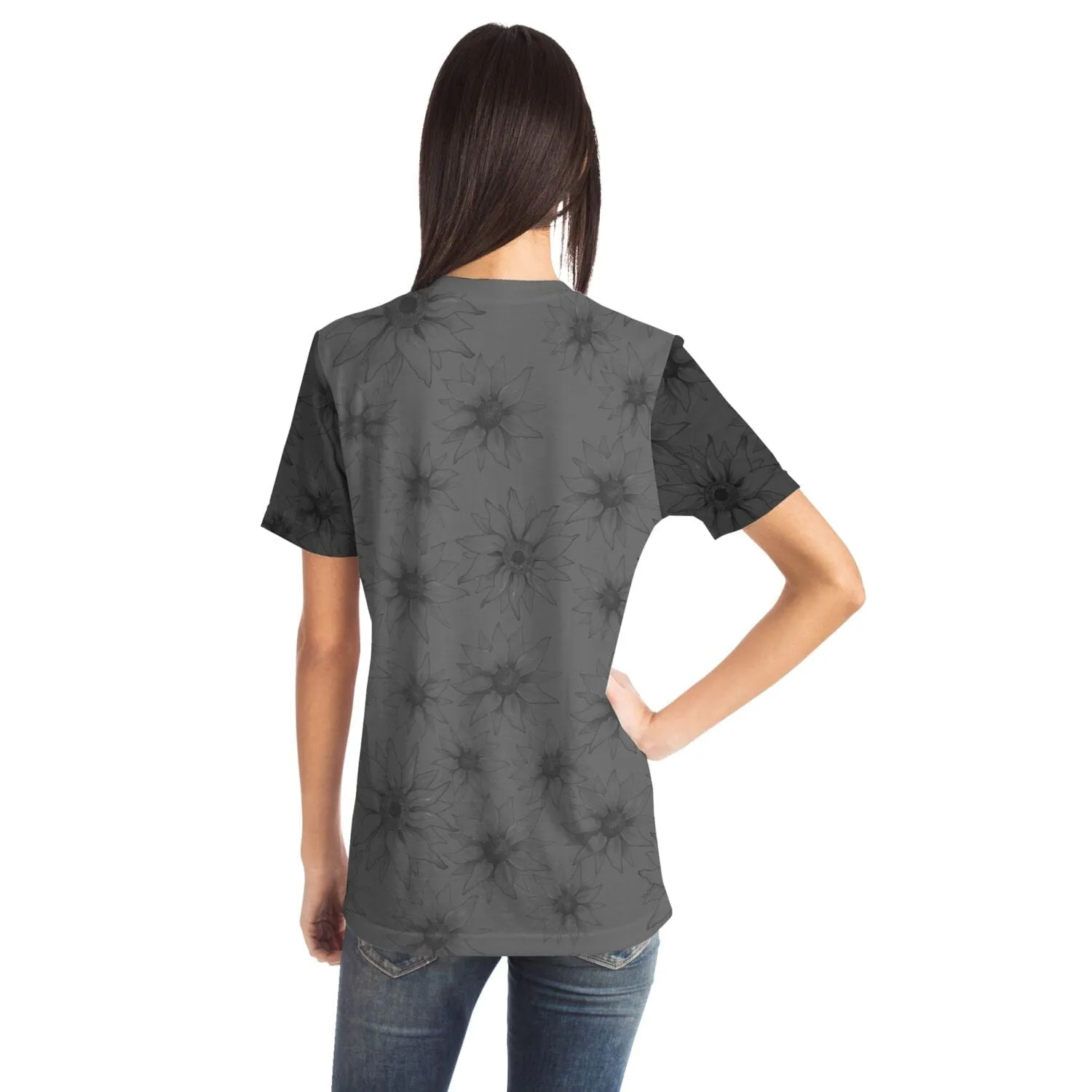 Kingsnake with Sunflowers Tee, Snake Print Unisex Top