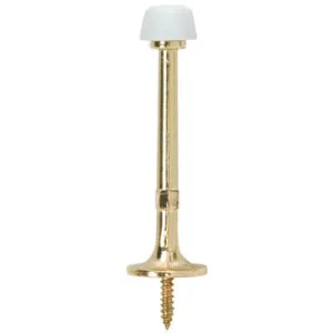 Light Duty Solid Rigid Door Stop, Polished Brass