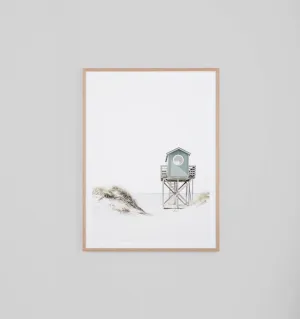 LITTLE BEACH HUT | FRAMED PRINT