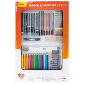 Makr I Love Art Sketch & Draw Set- 78pc