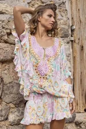 Miss June Kaftan Dress Fresh in Pastel