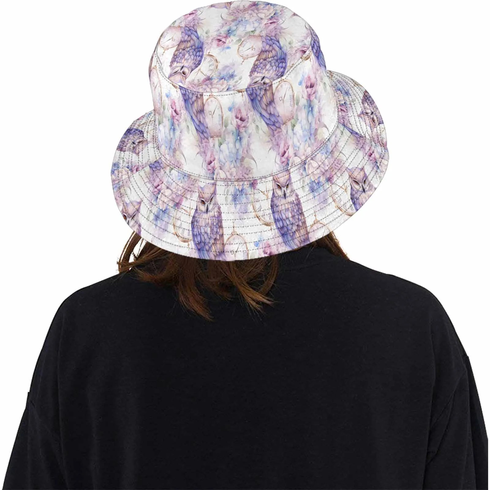 Pastel Owls  Unisex Summer Single-Layer Bucket Hat