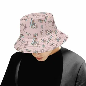 Pink Christmas  Unisex Summer Single-Layer Bucket Hat