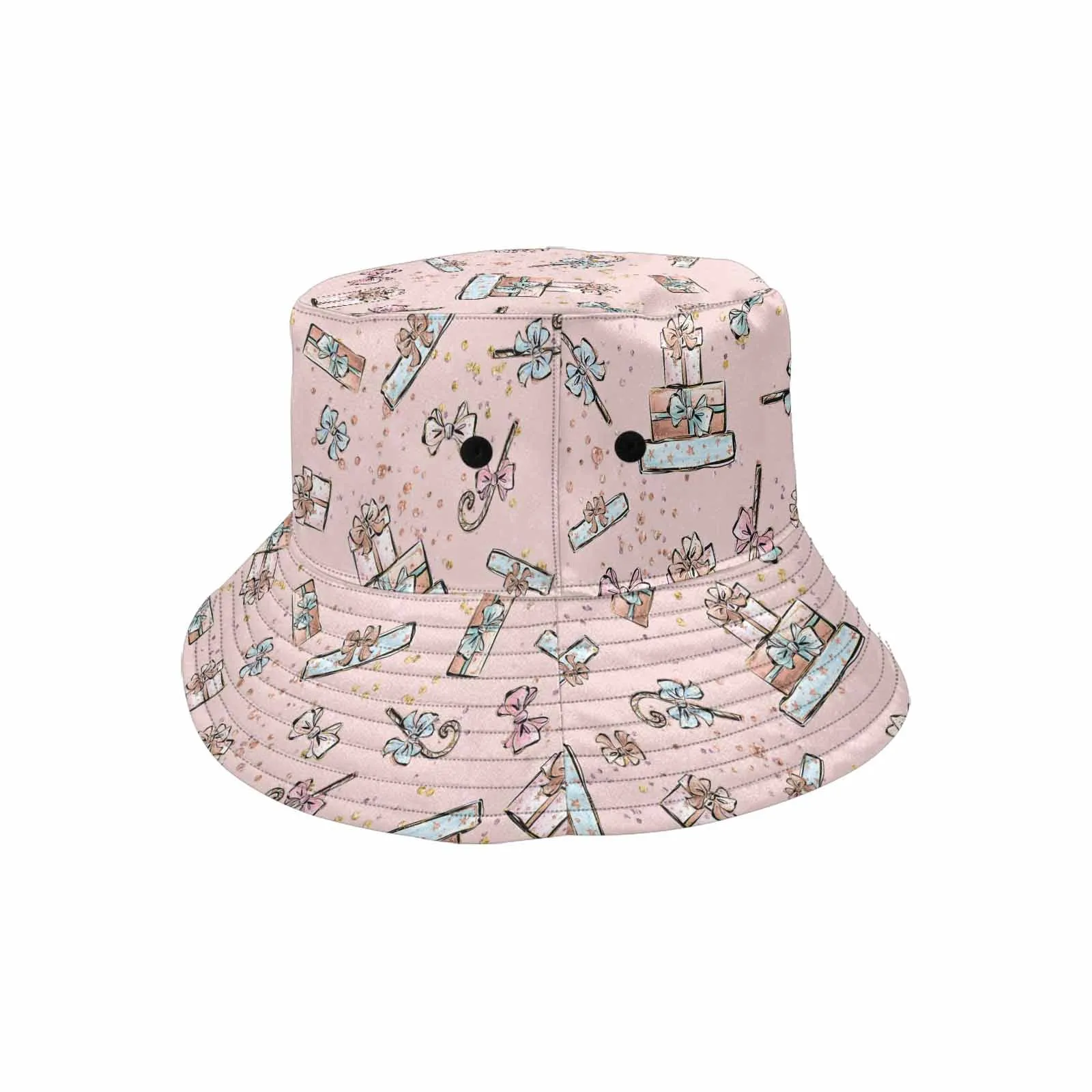 Pink Christmas  Unisex Summer Single-Layer Bucket Hat