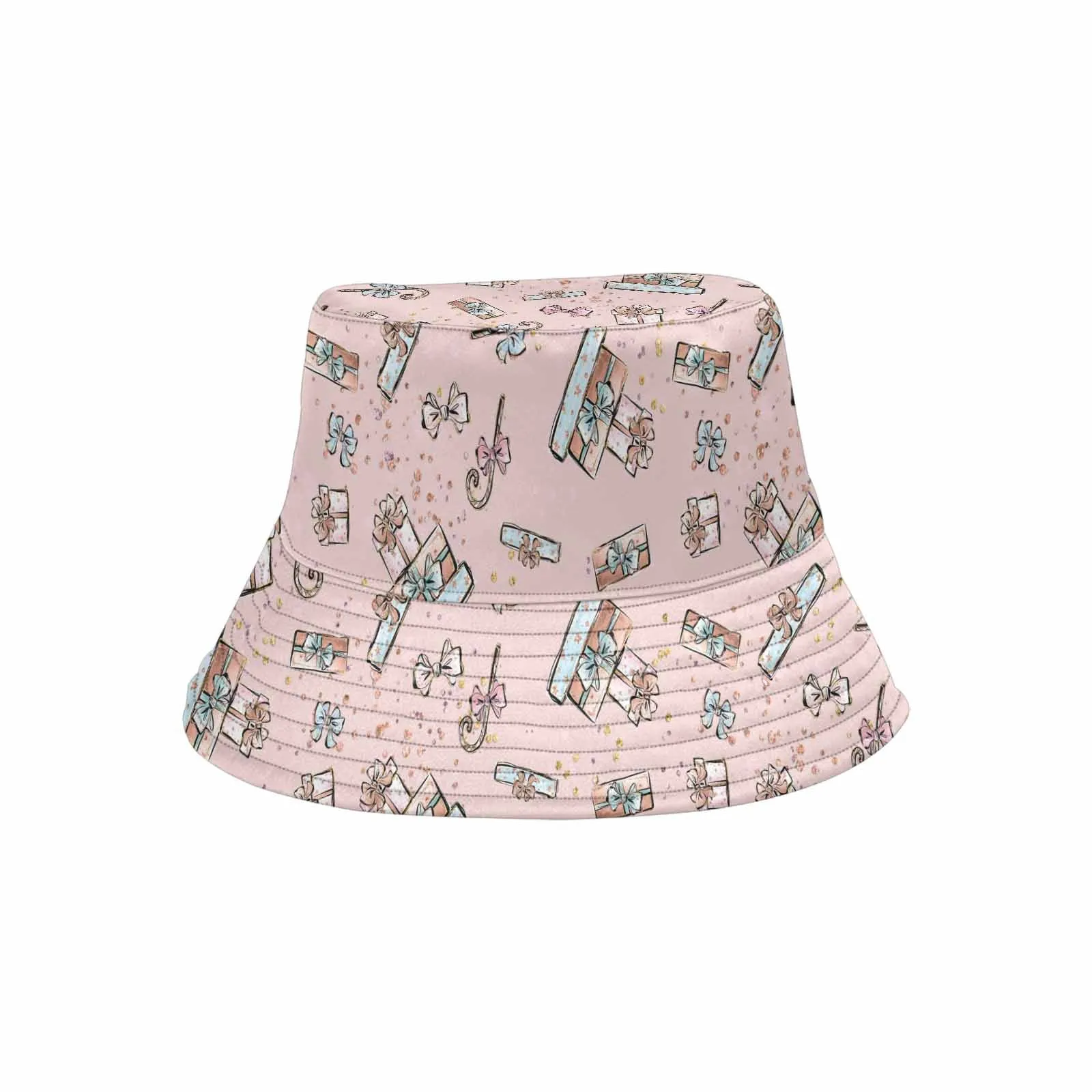 Pink Christmas  Unisex Summer Single-Layer Bucket Hat