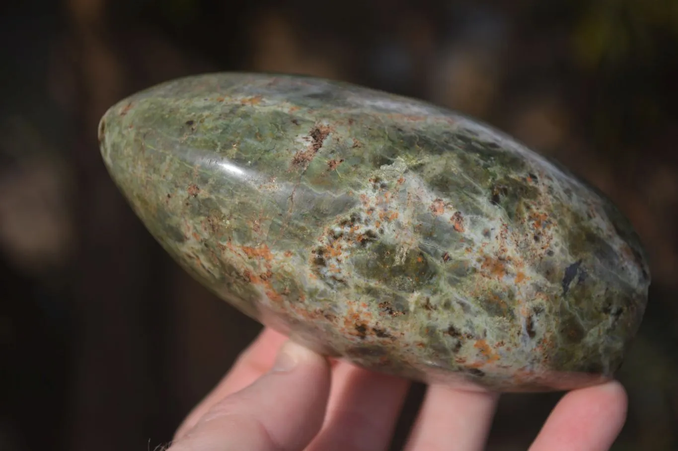 Polished Green Chrysoprase Standing Free Forms  x 2 From Ambatondrazaka, Madagascar