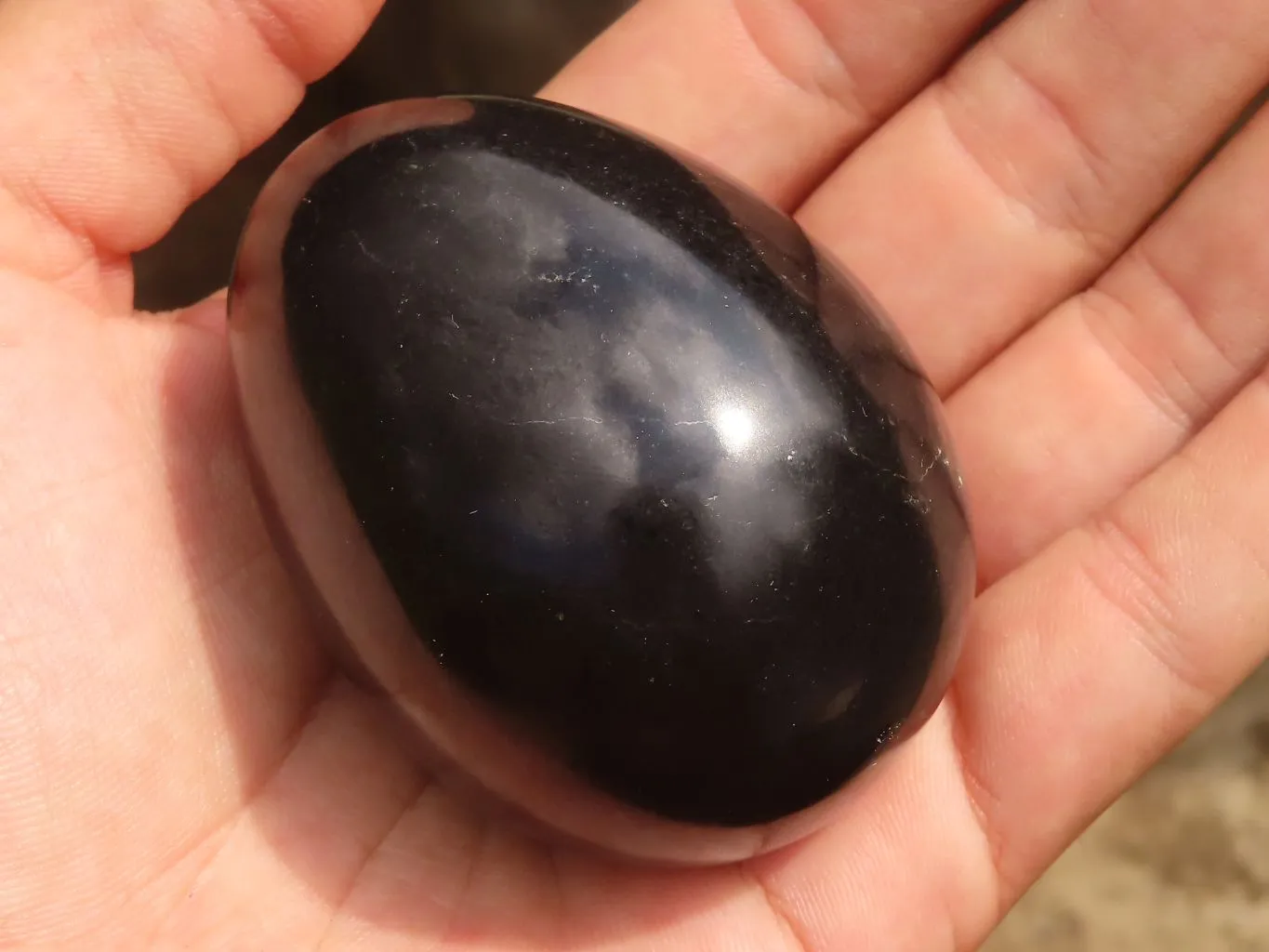 Polished Schorl Black Tourmaline Eggs x 6 From Antsirabe, Madagascar