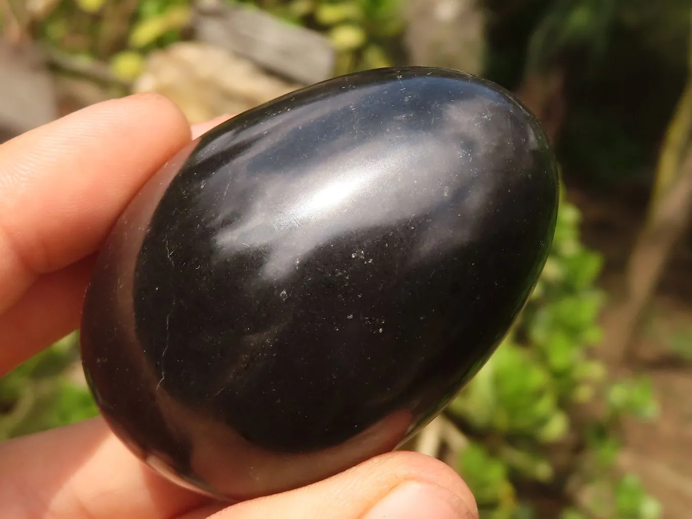 Polished Schorl Black Tourmaline Eggs x 6 From Antsirabe, Madagascar