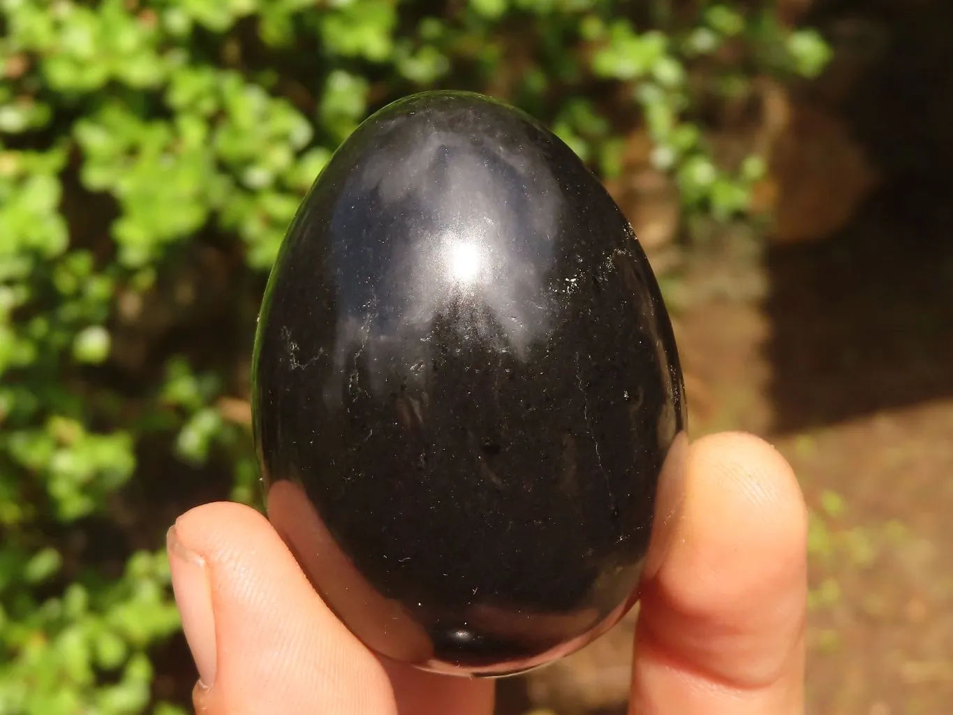 Polished Schorl Black Tourmaline Eggs x 6 From Antsirabe, Madagascar