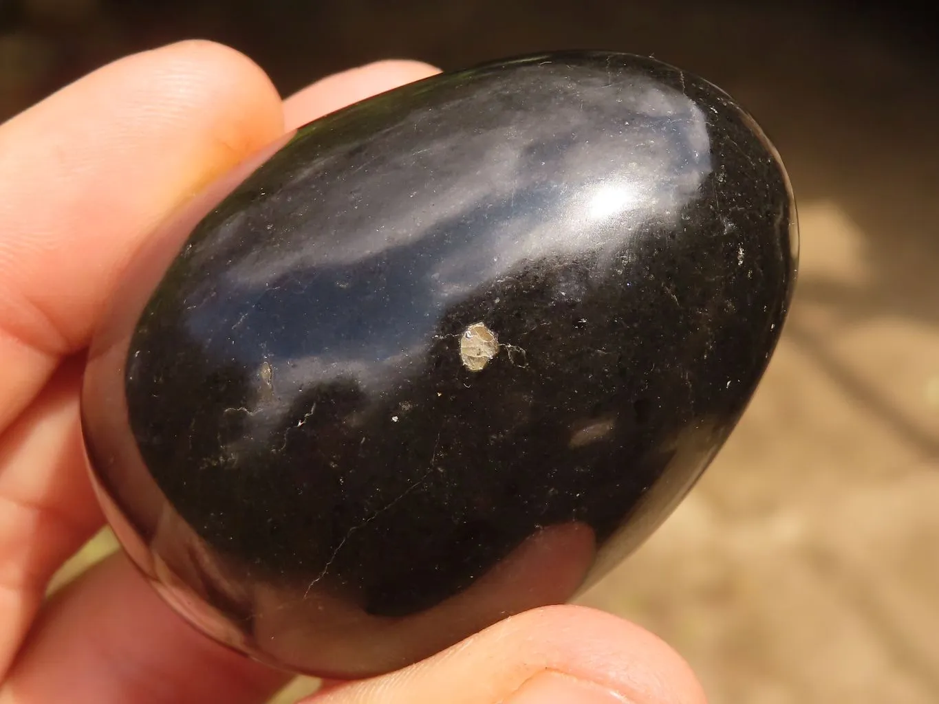 Polished Schorl Black Tourmaline Eggs x 6 From Antsirabe, Madagascar