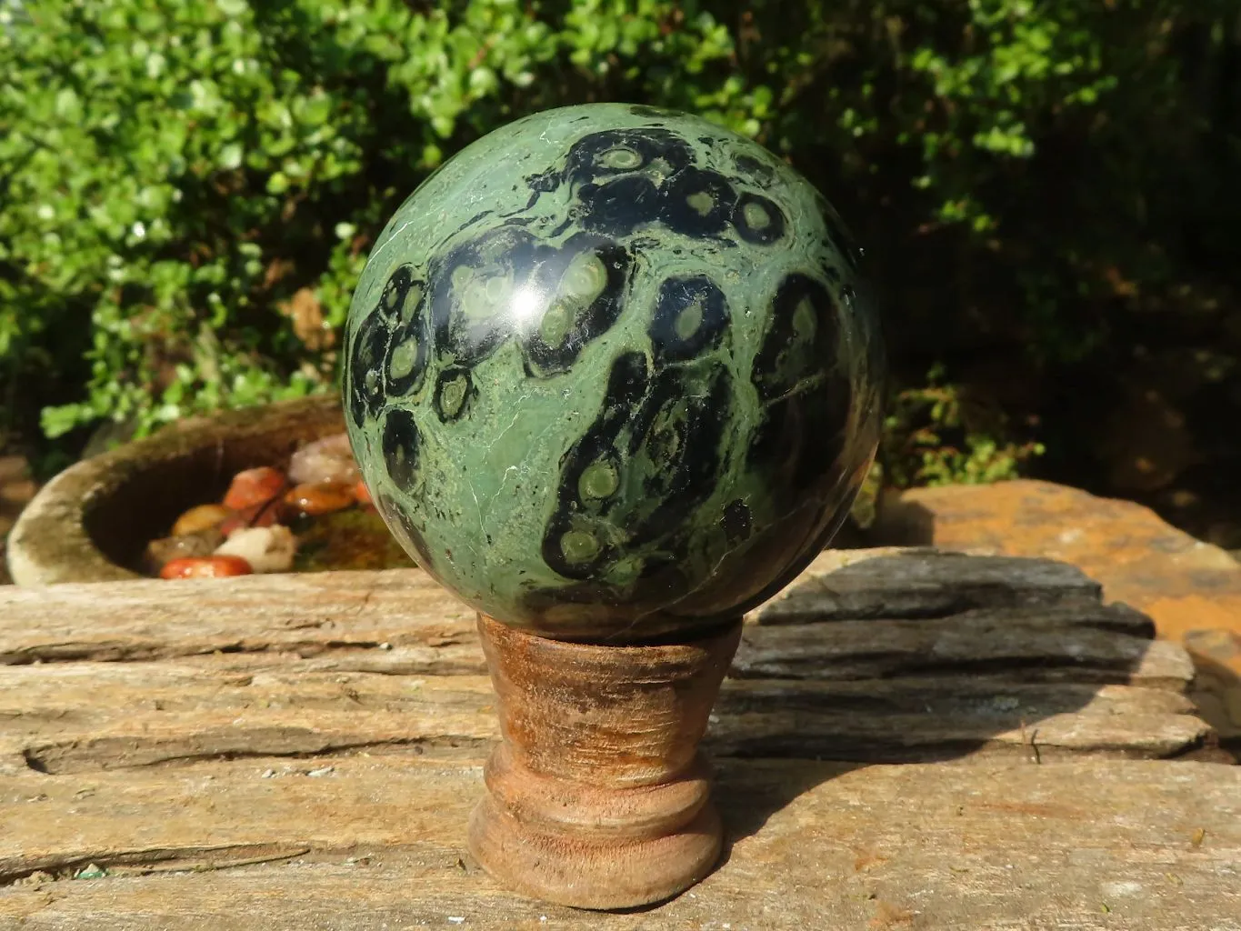 Polished Stromatolite / Kambamba Jasper Spheres  x 3 From Mahajanga, Madagascar