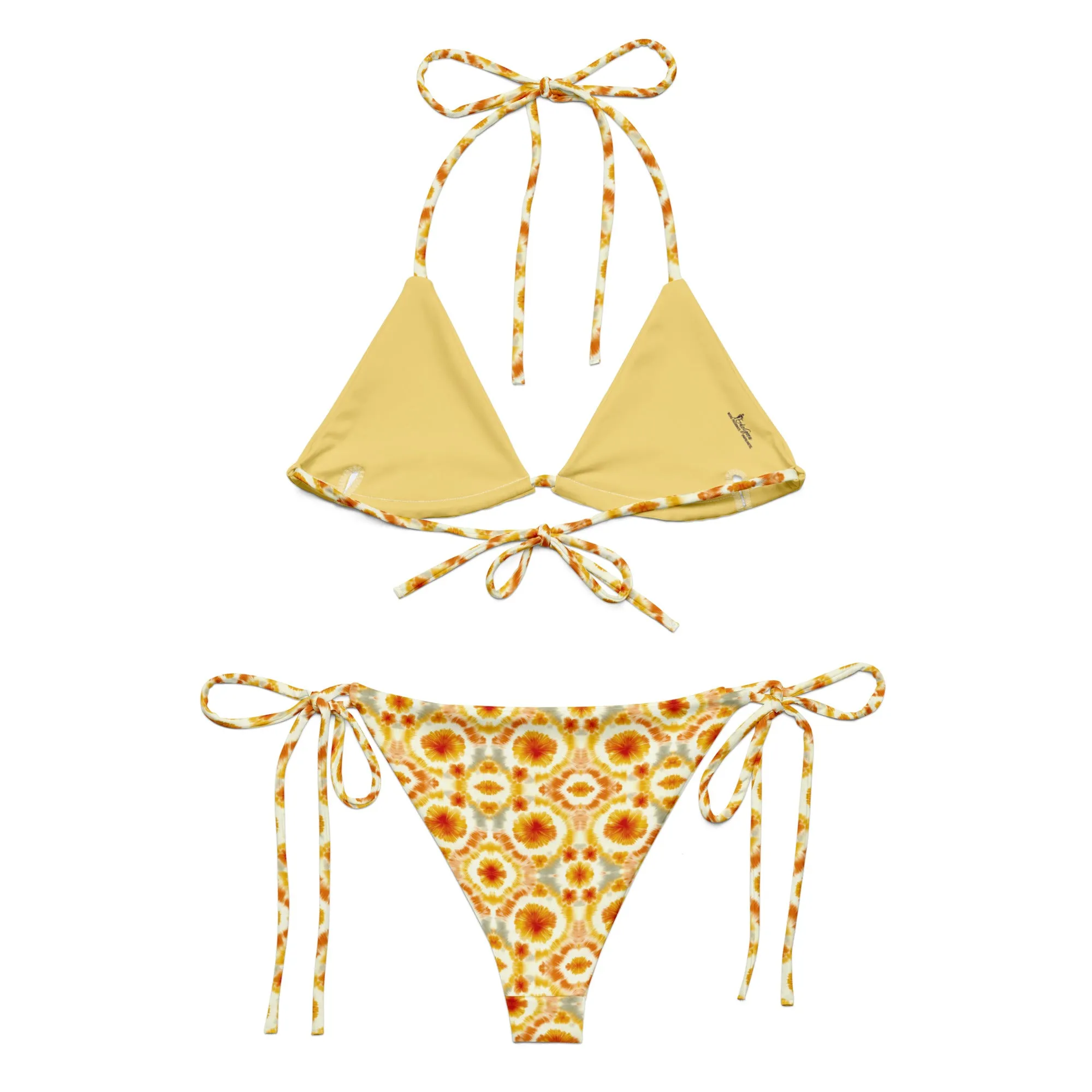 Recycled String Bikini Golden Sunburst