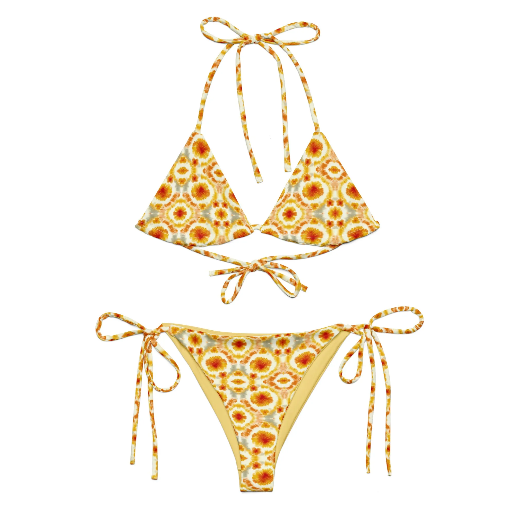 Recycled String Bikini Golden Sunburst